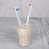Creative Home Champagne Marble Fluted Toothbrush Holder