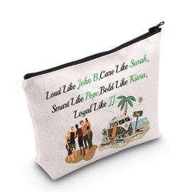 MEIKIUP Outer Pogue Life Makeup Bag Zipper Pouch Pogue Friend Gift John B Sarah JJ Pope Kiara Makeup Bag TV Show Fans Gift (CA Lead Like John B Bag)