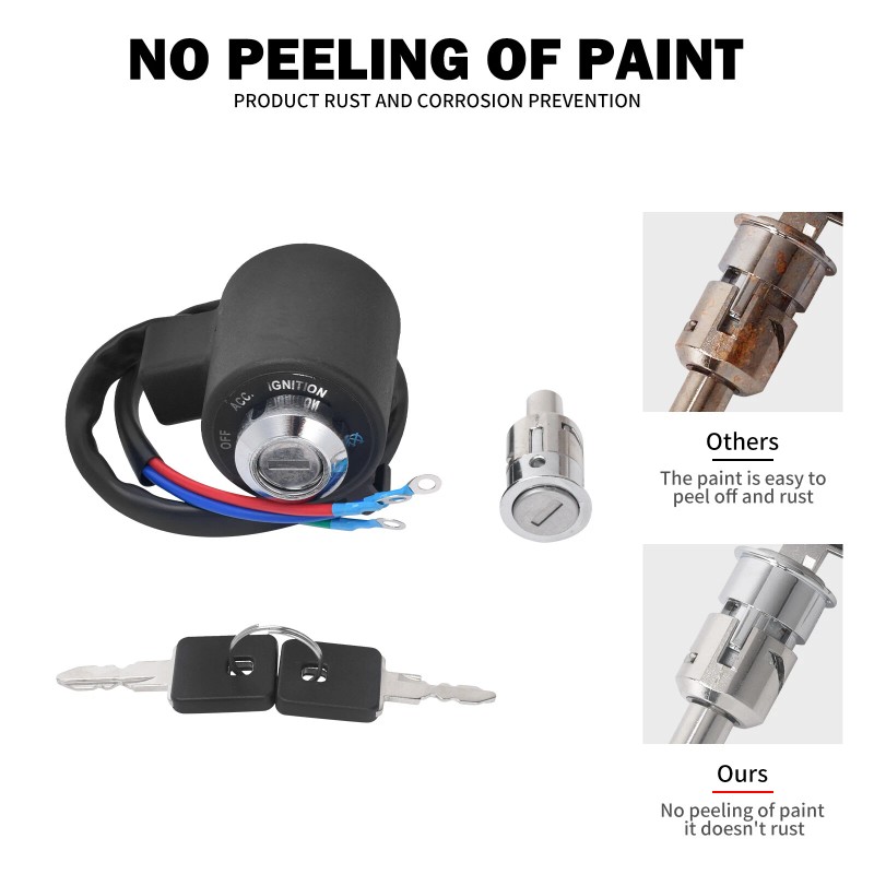 YHMTIVTU Ignition Switch Lock with Key Fit For Harley Sportster