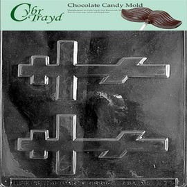 Cybrtrayd Orthodox Cross Chocolate Candy Mold with Exclusive Cybrtrayd Copyrighted Chocolate Molding Instructions plus Optional Candy Packaging Bundles