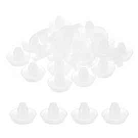 uxcell 26Pcs Glass Table Top Bumpers with Stem, 8mm/0.31Inch White Rubber Bumper Grippers Anti Collision Slip Glass Table Spacers for Patio Table Cabinet Furniture (Fits 5/16Inch Hole)
