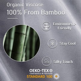 NEXHOME PRO Organic Natural Viscose from Bamboo Cooling Comforter,Light Grey Twin Lightweight Down Alternative Cool Duvet Insert,Summer Bedding Blanket for Hot Sleepers,8 Corner Tabs(65"x 90")