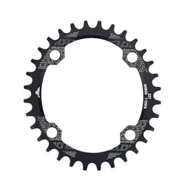 Topiky Bicycle Chainring, Aluminium Alloy Bicycle Oval Sprocket with Unique Teeth Design for BCD 104 mm Single Speed (34T)