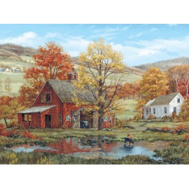 White Mountain Puzzles Friends in Autumn - 1000 Piece Jigsaw Puzzle