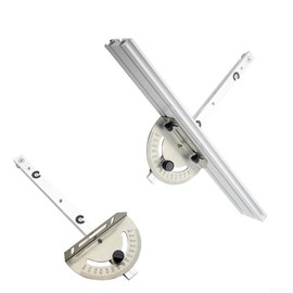 Miter Gauge Fence System for Precision Miter Gauge with Aluminum Miter Fence Woodworking Table Saw Adjustable Angle Ruler Miter Gauge with Track Stop Back