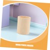 DOITOOL 4pcs Wooden Pen Cups for Desk Unpainted Pine Pencil