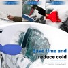 Huakaile 2 Pieces Ice Scraper with Glove, Windshield Scraper &