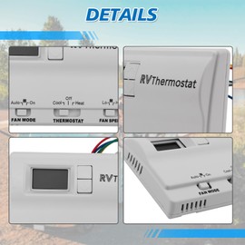 EvTok Digital Thermostat 83303862 Replace Heat/Cool T-Stat Wall Thermostat, Fit for Coleman 83303362 Thermostat, White