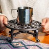 7 Inches Cast Iron Teapot Warmer Dish Cups Trivet,Round-Shaped Design