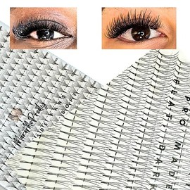 MakeMePreety Promade/Premade Mix Fans | Handmade Volume Eyelash Extensions | Multi Selection from 3D - 8D | 0.7-0.10 | Easy Pick Up & Application | Large Tray | (8D, 0.7, C CURL)
