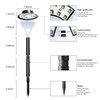 BeideLt Solar Pathway Lights Outdoor, 2 Pack Upgraded Solar Outdoor