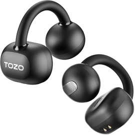 TOZO OpenEarRing - Auriculares inalámbricos con clip de oreja abierto, ligeros, cómodos, con Bluetooth 5.4 de reproducción de 40 horas, con diseño de 