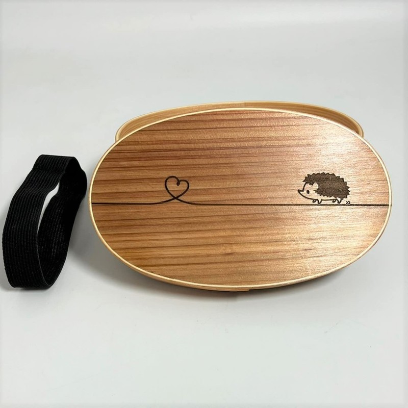 glow-from-within Crown Bento Box Wood Grain 400ml Design Tie –