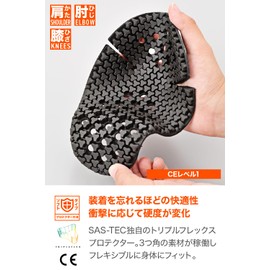 Daytona 32504 Motorcycle Protector, Knee, Shoulder, Elbow, Triple Flex, Thin, CE Level 1, Instant Hardening, Left and Right Set