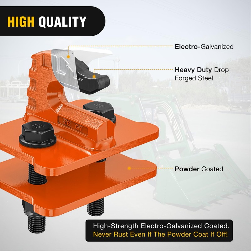 Nilight 2PCS Tractor Bucket Grab Hook 3/8'' Heavy Duty Drop
