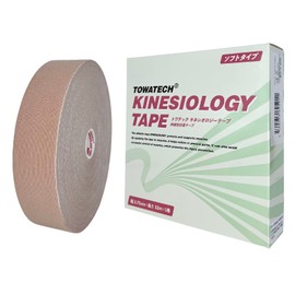 Kinesiology Tape, Soft Type, 1.5 x 12.6 ft (37.5 x 32 m), Rash-Resistant, Wavy Treatment, Elastic Taping, Shoulders, Knees, Ankles, Wrists, Calves, Soles, Fingers, Kinesio Tape, 1.5 inches (38 mm)