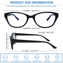 COJWIS 5 Pack Reading Glasses for Women Men Blue Light Blocking Computer Readers with Spring Hinge Anti Eye Strain Eyewear (5 MIX, 1.25, diopters)