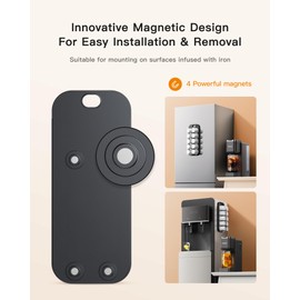 Tastyle Magnetic K-Pod Organizer for K Cup Coffee Pods, Self-Magnetic Coffee Pod Holder and Storage Drawer, Suitable to be Mounted on Iron Surfaces - Refrigerator (Black&Gray)