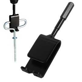 EMVANV Ice Anchor Tool,Ice Anchor Adapter for Ice Tent Ice Anchor Power Drill Adapter Ice House Anchors for Setting up Ice Fishing Shelter Tent Ice Insert Sewing Accessories(Black)