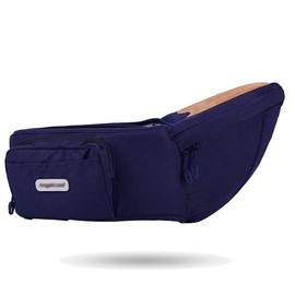 ANGELBB Baby Hip Seat Carrier with Pockets Ergonomic Infant Waist Stool Adjustable Belt Multiple Safe Guaranteed Fabric Anti-Slip Lightweight for Newborn Shower (Blue)