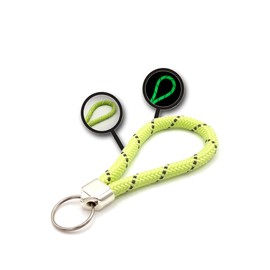 Generisch Luminous Key Fob / Lanyard with Reflective Strips and Key Ring / Glows in the Dark / Reflects in Lighting / 8 mm Thick / Phosphorescent / Glow Effect, beige, Unit size