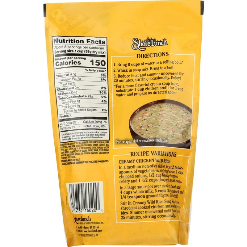 Shore Lunch Creamy Wild Rice Soup Mix, 10.80 Ounce