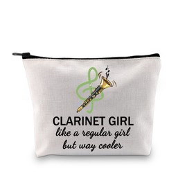 GJTIM Clarinetist Gift Clarinet Player gift Clarinet Girl Like A Regular Girl But Way Cooler Makeup Bag Travel Zipper Pouch for Clarinet Teacher (Clarinet Girl Bag)