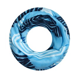 Majea Women's Snood Scarf, Tube Scarf, Neckerchief (880027) (Blue 4)