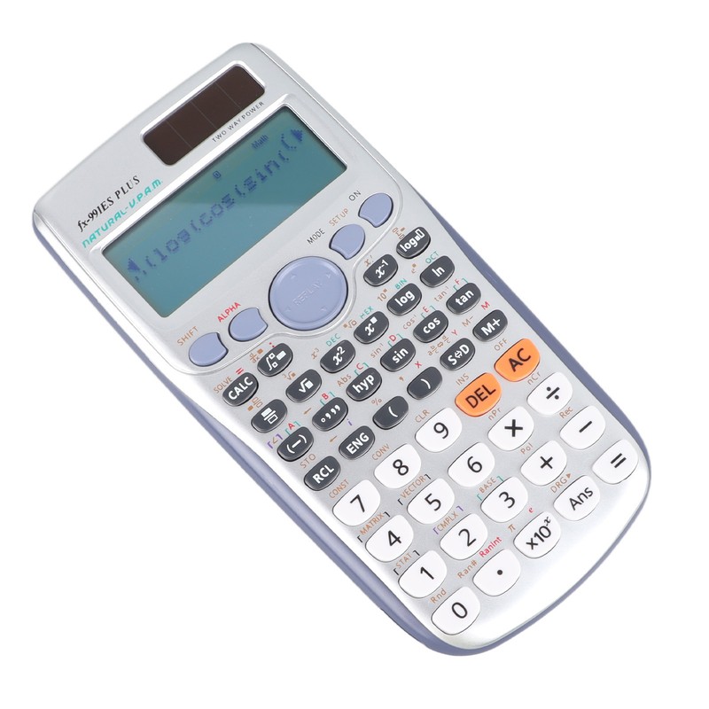 Scientific Calculator Large Display 417 Functions Battery Power Sliding Cove