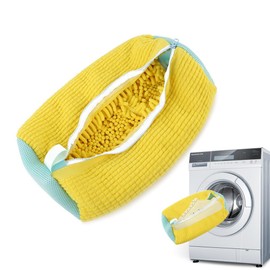 shoe laundry net shoe wash bag machine washable laundry bag shoe wash bag shoe wash bag shoe brush wash bag shoe wash bag for shoes brush wash anti deformation durable for home use (yellow)