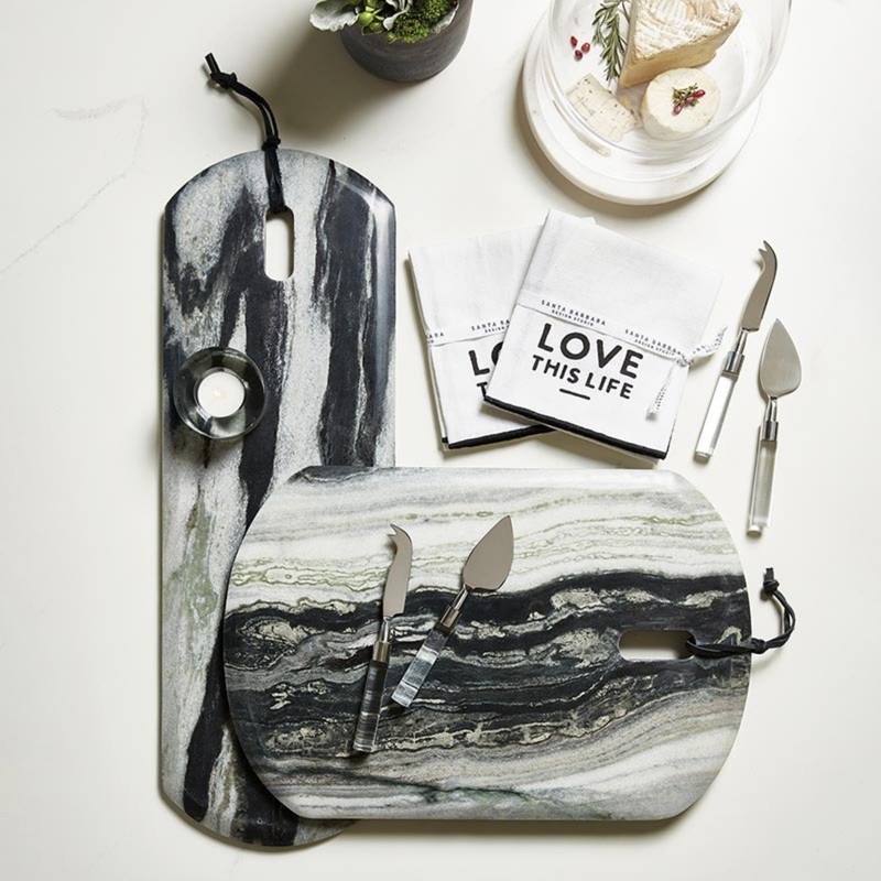 Santa Barbara Design Studio Marble Serving Board Long-Lasting Durable Stone
