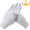 3 Pairs White Cotton Gloves for Dry Hands Eczema SPA