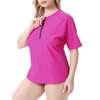 Halcurt UV Shirt Women's Plus Size Rash Guard UPF 50+