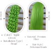 Green Braiding Hair Pre stretched for Boho Braids Bohemian Pre