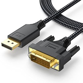 DisplayPort to DVI Cable 6ft, DteeDck DP Display Port to DVI D Cable Adapter Male to Male Cord for Monitor Desktop Laptop Projector HDTV Compatible with Lenovo HP ASUS Dell. All DP Port Devices