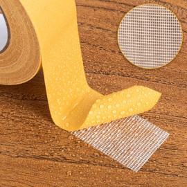 AI AIKENUO Rug Double Sided Tape, 1.18Inch x 82Feet Fiberglass Mesh Double Stick Adhesive Tape, Resistente Clear Tape for Making DIY Crafts, Paste Photo, Carpet Tape, Floor,Wall Decor,Office Decor,