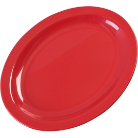 Carlisle KL12705 Kingline Melamine Oval Platter, 11.99 x 8.98 x 1.20", Red (Case of 12)