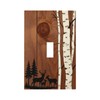 Rustic Farmhouse Brown Wood Deer Light Switch Cover Decorative