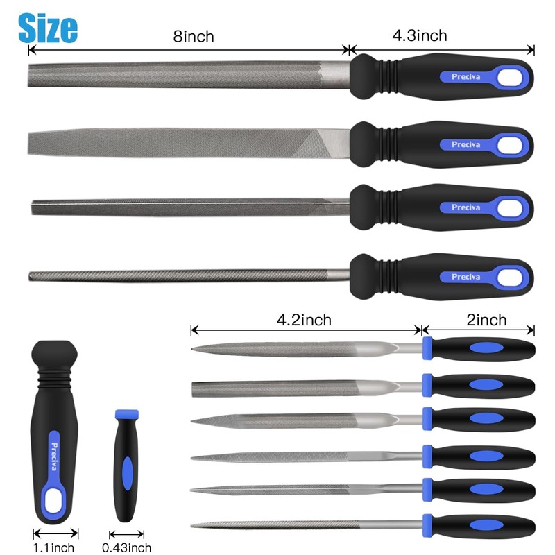 Preciva 18PCS File Set, 18 in1 High Carbon Steel Multipurpose