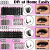 YIDUO Lashes Clusters Kit 200D+300D+Spikes+Bottom Cluster Lash Extensions Kit with