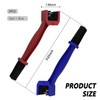 2PCS Motorcycle Chain Brush,Double-Ended Motorcycle Chain Cleaner with Three-Sided and