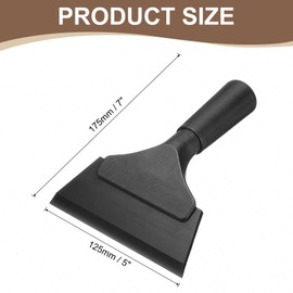 HARFINGTON 2pcs Squeegee 5 Inch Length Auto Water Blade Shower Squeegee with Non-Slip Handle for Car Windshield Window Cleaner Glass Door, Black