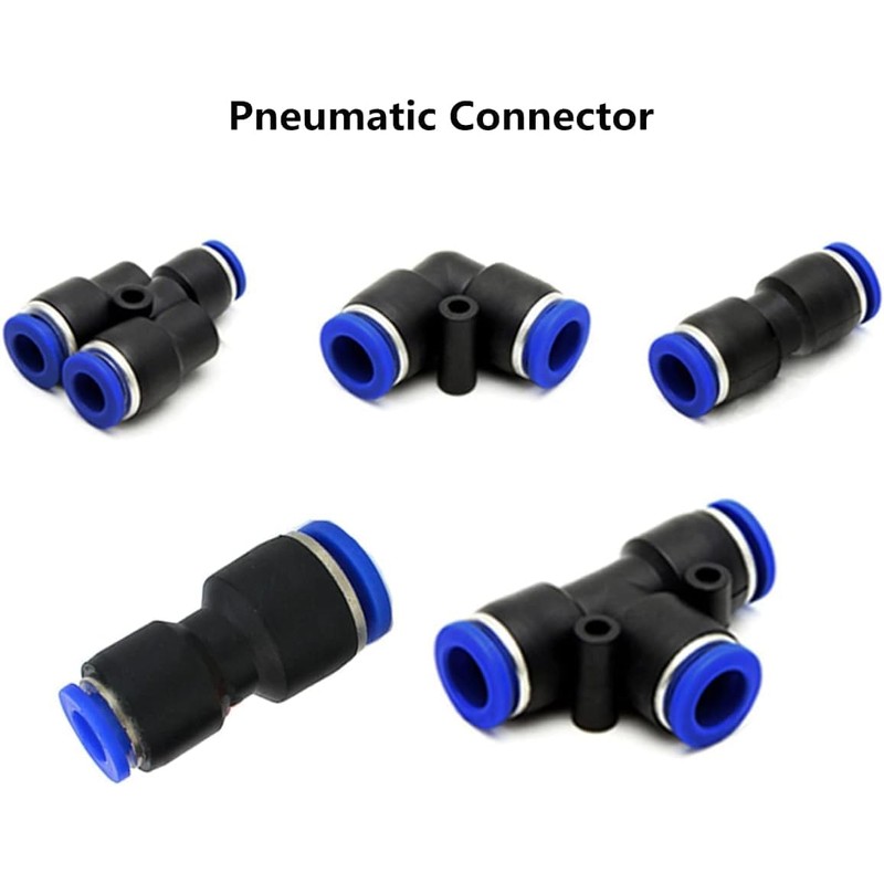 Emsoulnioi Air Hose Quick Fitting One-Touch Pipe Fitting Union Straight