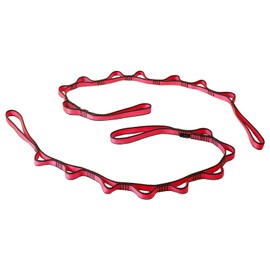 DASKING 23KN (5070 lbs) Heavy Duty Climbing Straps - 2 Pack Adjustable Daisy Chain Webbing for Aerial Yoga, Hammock, Fitness & Rigging - CE/EN566 Certified, Red