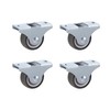 LIKERAINY Small Low-Noise Wheels TPR Rubber Wheels Furniture Castors Diameter