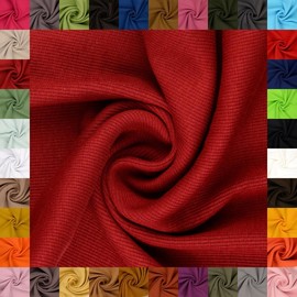 fingsi Stoffe Linus Cuff Fabric Chunky Knit Tubular Fabric Coupon Plain - 27 cm Tube Width - 95% Cotton, 5% Elastane (05. Bordeaux 1.0m)