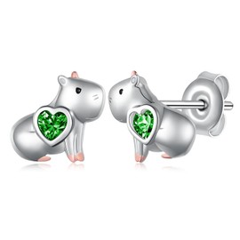 Capybara Gifts Capybara Earrings 925 Sterling Silver Capybara Stuff Birthday Gifts Jewelry for Women (May)