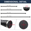 Black Tension rod for shower curtain，shower curtain rods No Drilling