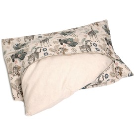 Lavender Blossom Scented Pillow Herb Pillow 30 x 20 cm Organic Cotton Wild Animals + Organic Lining 100% Pure Lavender + Organic Spelt Husks