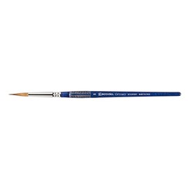 Escoda Optimo Series 1310 Artist Watercolor & Acrylic Short Handle Paint Brush, Pure Kolinsky, Liner, Size 8